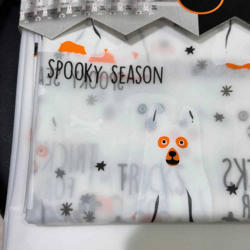 Halloween Ghost Dog Shower Curtains 72x72 Set of 2 Tricks for Treats New Spooky